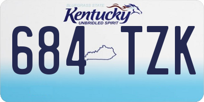 KY license plate 684TZK