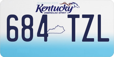 KY license plate 684TZL