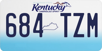 KY license plate 684TZM