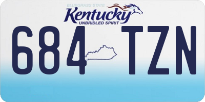KY license plate 684TZN