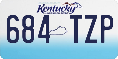 KY license plate 684TZP