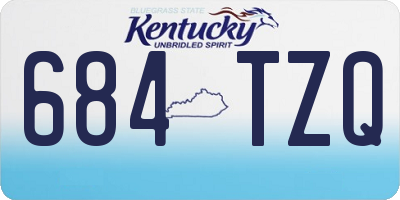 KY license plate 684TZQ