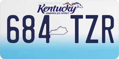 KY license plate 684TZR