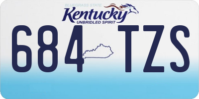 KY license plate 684TZS