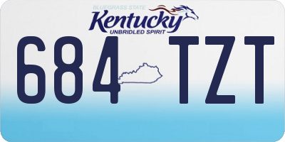 KY license plate 684TZT