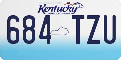 KY license plate 684TZU