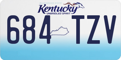 KY license plate 684TZV