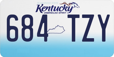 KY license plate 684TZY