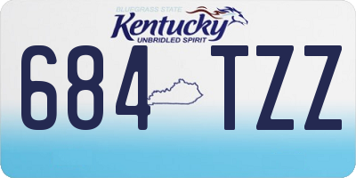 KY license plate 684TZZ
