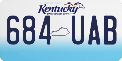 KY license plate 684UAB