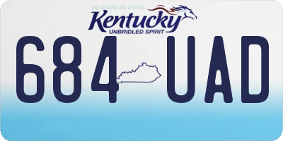 KY license plate 684UAD