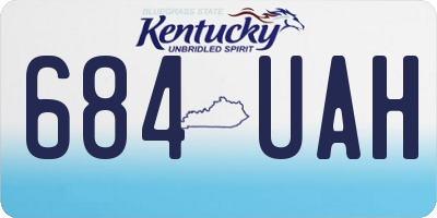 KY license plate 684UAH