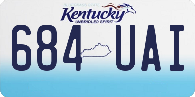 KY license plate 684UAI