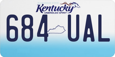 KY license plate 684UAL