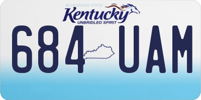 KY license plate 684UAM