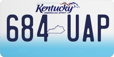 KY license plate 684UAP
