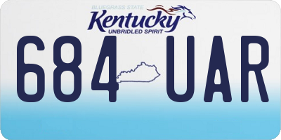 KY license plate 684UAR