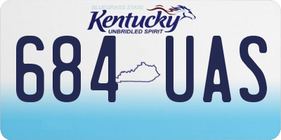 KY license plate 684UAS