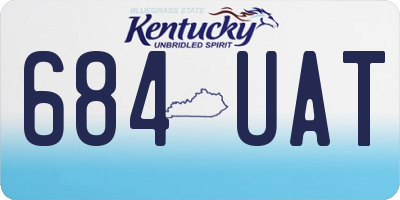 KY license plate 684UAT