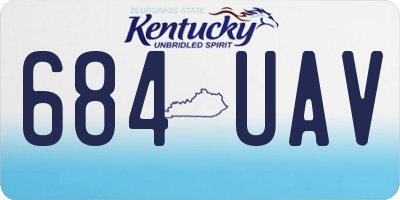 KY license plate 684UAV