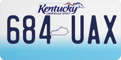 KY license plate 684UAX