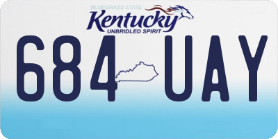 KY license plate 684UAY