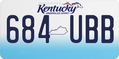 KY license plate 684UBB