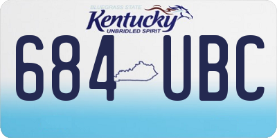 KY license plate 684UBC