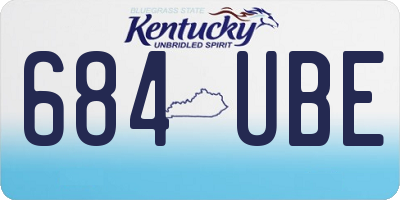 KY license plate 684UBE