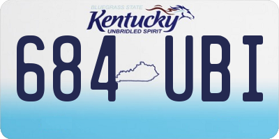 KY license plate 684UBI