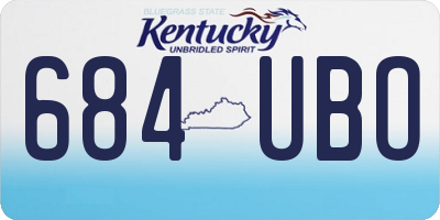 KY license plate 684UBO