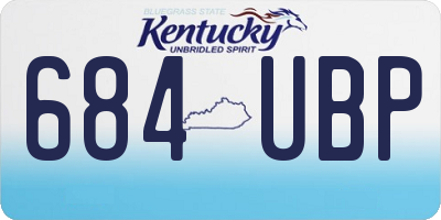 KY license plate 684UBP