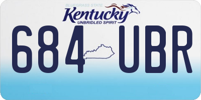 KY license plate 684UBR