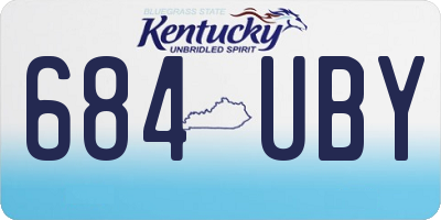 KY license plate 684UBY