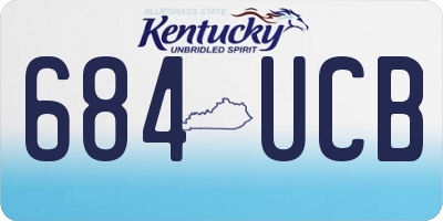 KY license plate 684UCB