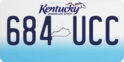 KY license plate 684UCC