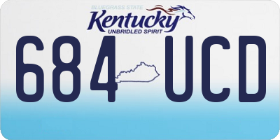 KY license plate 684UCD