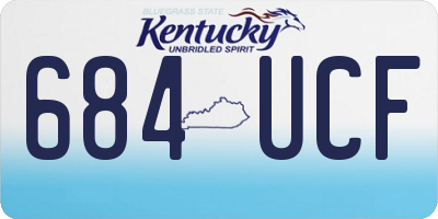 KY license plate 684UCF