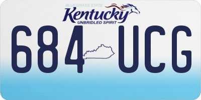 KY license plate 684UCG