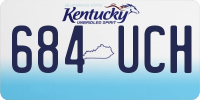 KY license plate 684UCH
