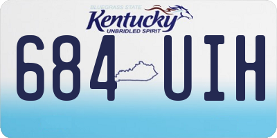 KY license plate 684UIH