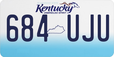 KY license plate 684UJU