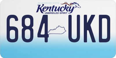 KY license plate 684UKD