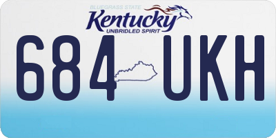 KY license plate 684UKH
