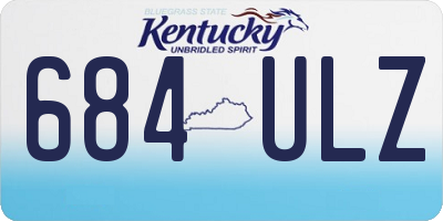 KY license plate 684ULZ