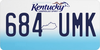 KY license plate 684UMK
