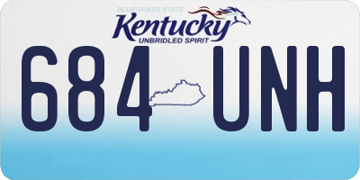 KY license plate 684UNH