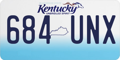 KY license plate 684UNX
