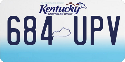 KY license plate 684UPV