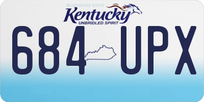 KY license plate 684UPX